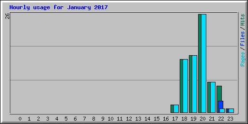 Hourly usage for January 2017